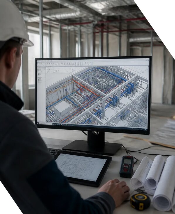 Создание BIM модели инженерных сетей для объектов в Елабуге